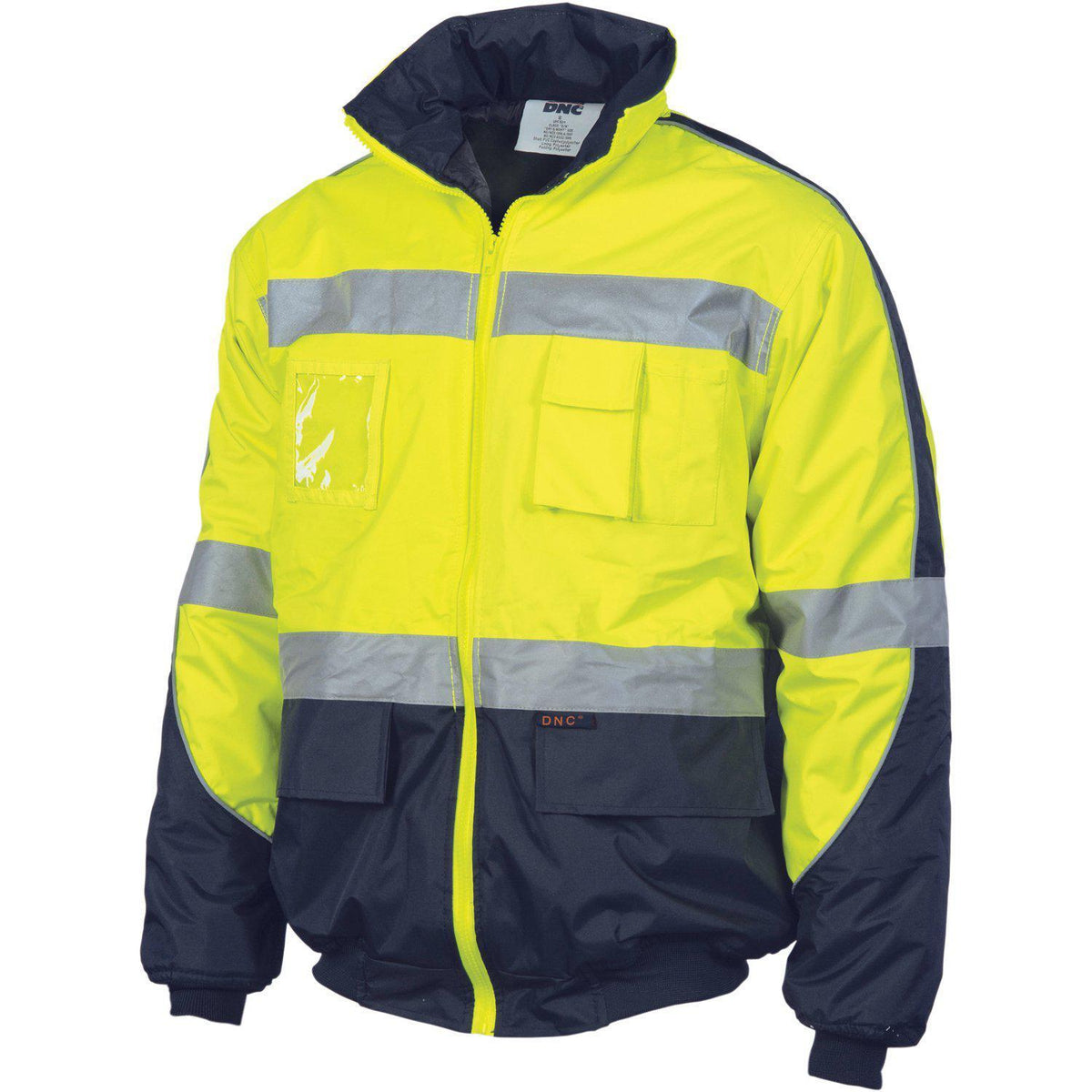 HiVis D/N Contrast Bomber Jacket - 3992-Queensland Workwear Supplies