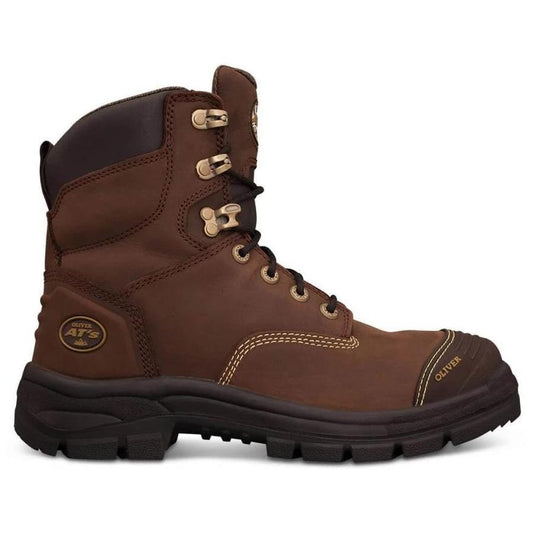 Oliver 150mm Brown Lace Up Boot - 55-337-Queensland Workwear Supplies