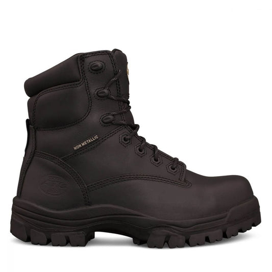 Oliver 150mm Black Lace Up Boot - 45-645 | The Boot Shed